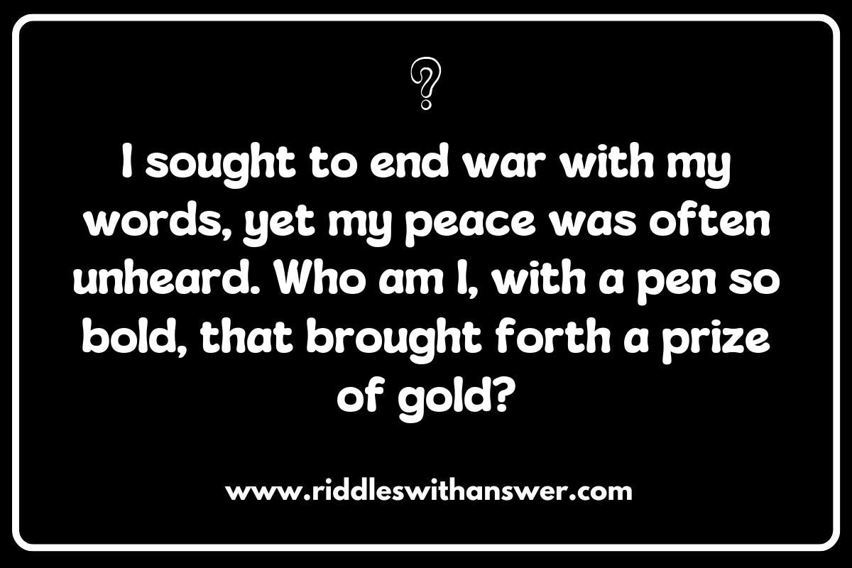 Challenging Your Knowledge: Nobel Prize Winners Riddles for Trivia Lovers Challenging Your Knowledge: Nobel Prize Winners Riddles for Trivia Lovers