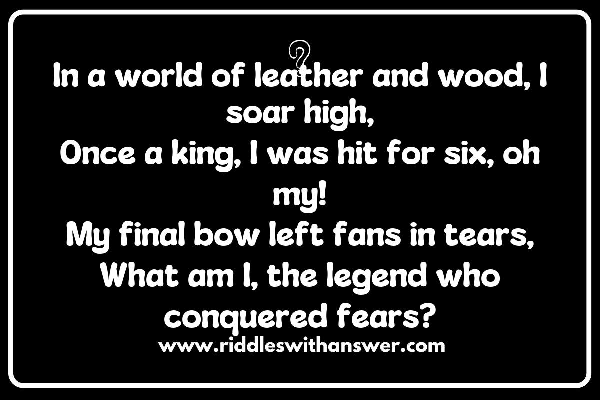 Cricket Riddles Inspired by Iconic Matches and Moments Cricket Riddles Inspired by Iconic Matches and Moments