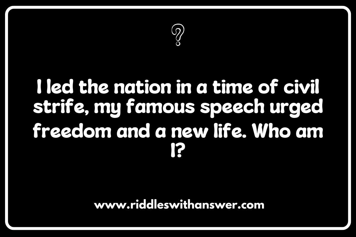 Decoding Leadership: Historical Presidents Riddles with a Twist Decoding Leadership: Historical Presidents Riddles with a Twist