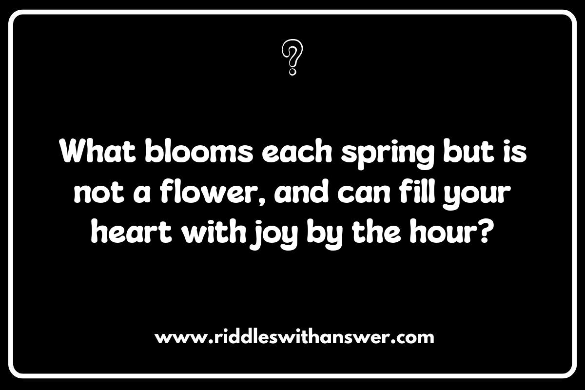 Engaging Spring-Themed Riddles for Family Gatherings: Perfect for Outdoor Fun Engaging Spring-Themed Riddles for Family Gatherings: Perfect for Outdoor Fun