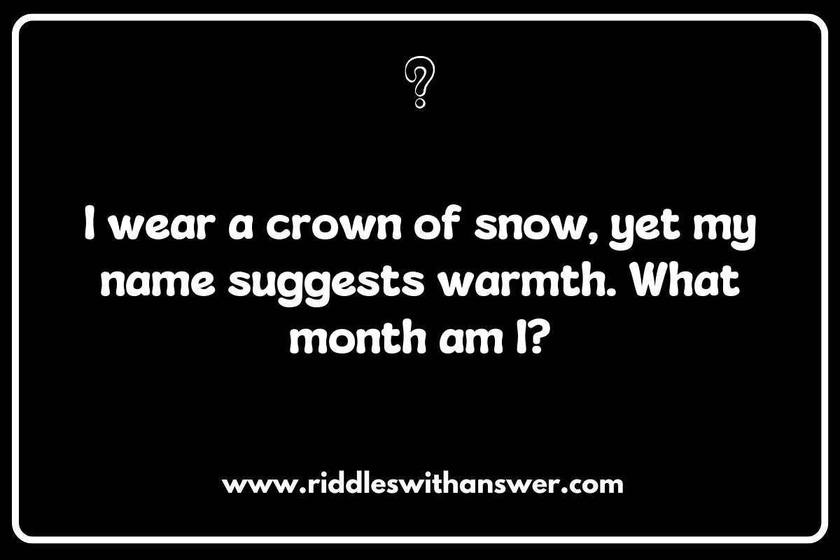 Exploring Cultural Significance in Riddles about Months of the Year Exploring Cultural Significance in Riddles about Months of the Year