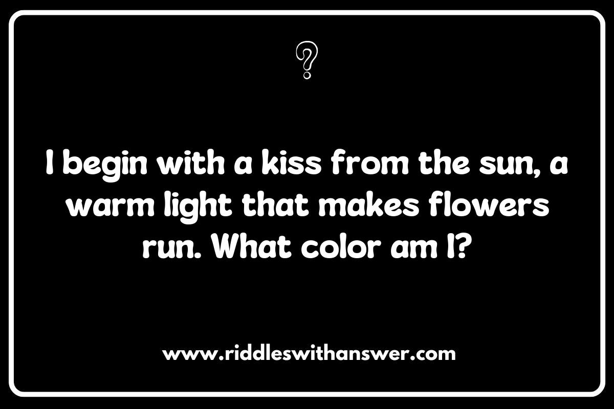 Exploring the Seven Colors of the Color Spectrum in Riddles Exploring the Seven Colors of the Color Spectrum in Riddles