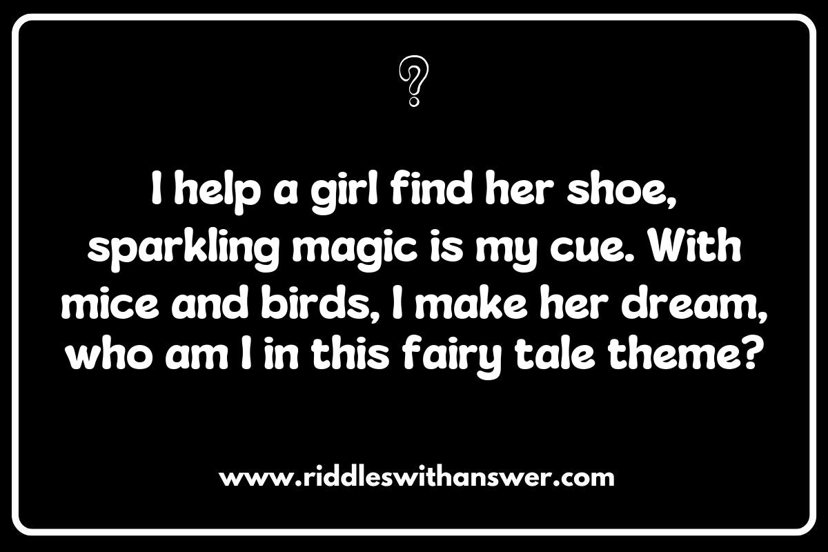 Fairy Godmother Riddles Featuring Famous Characters and Tales Fairy Godmother Riddles Featuring Famous Characters and Tales