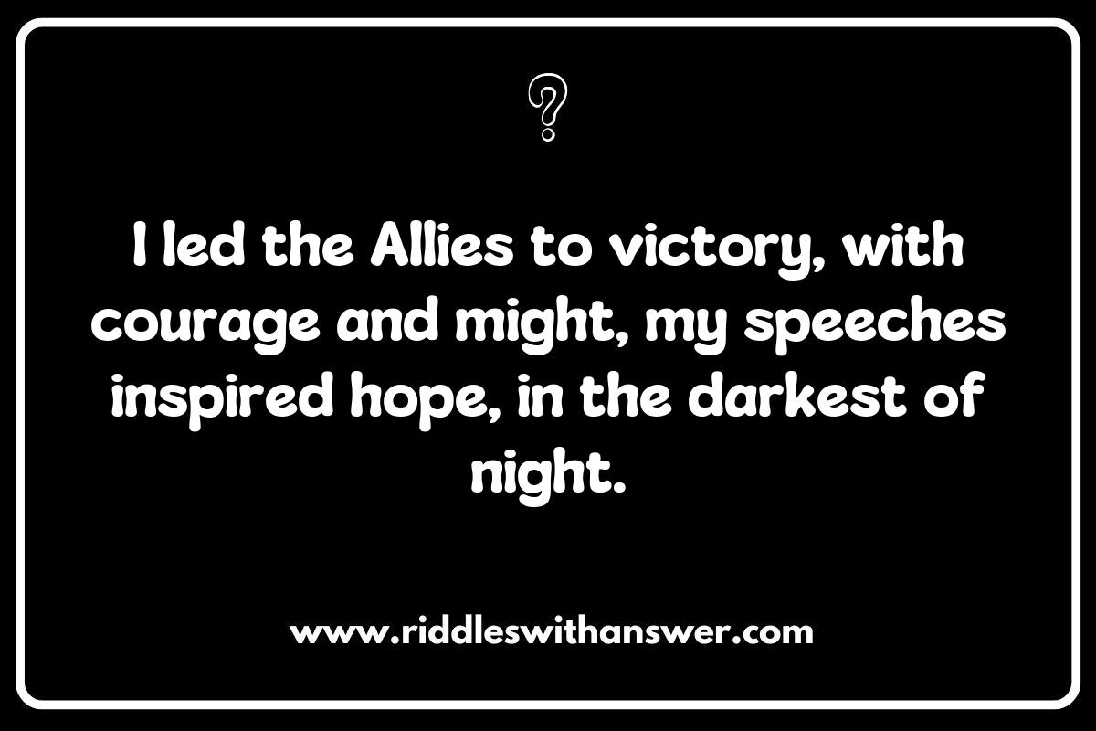 Famous World War II Figures: Riddles that Reveal Their Legacies Famous World War II Figures: Riddles that Reveal Their Legacies