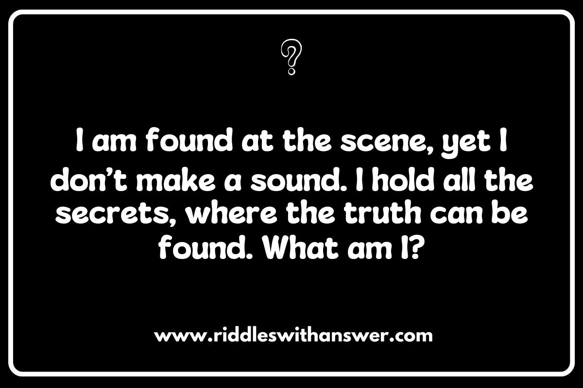 From Clue to Conclusion: Solving Crime Scene Investigation Riddles Step by Step From Clue to Conclusion: Solving Crime Scene Investigation Riddles Step by Step