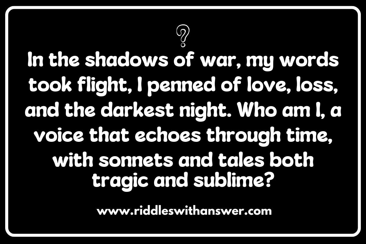 Historical Context: Famous Poets Riddles Rooted in Their Time Historical Context: Famous Poets Riddles Rooted in Their Time