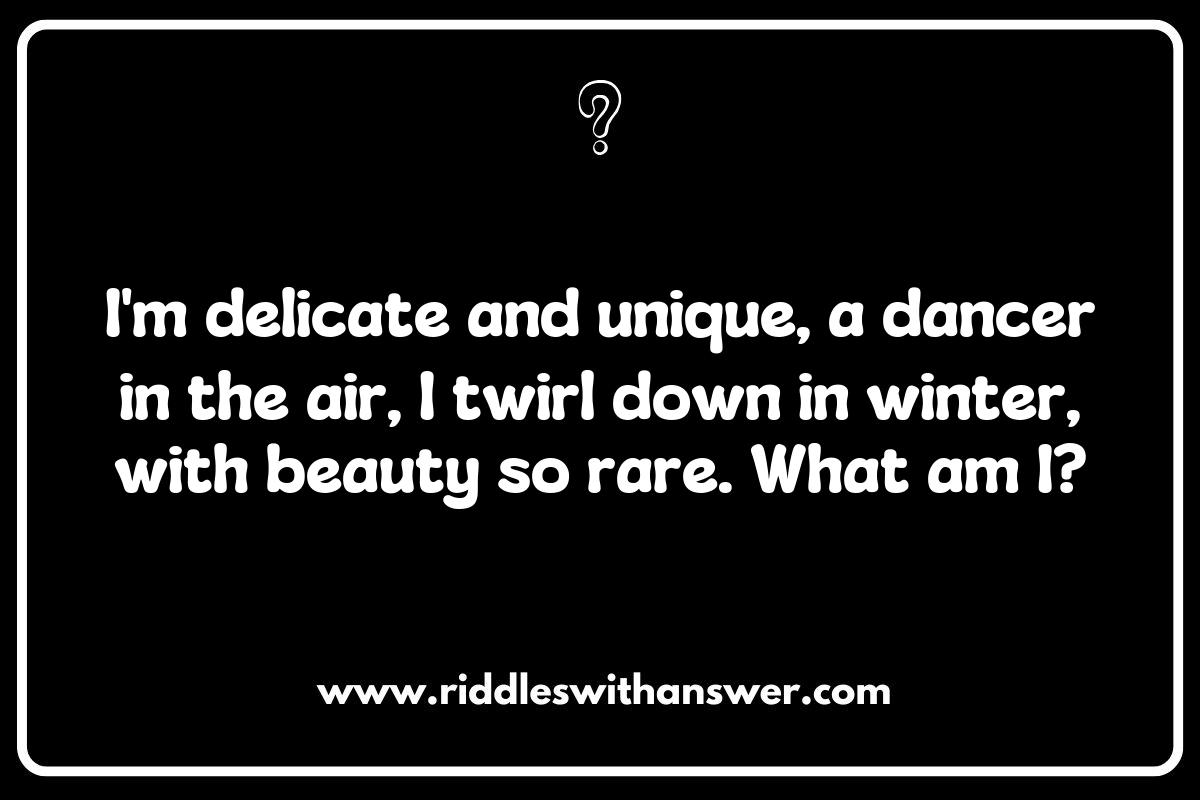 Nature's Artwork: Riddles that Celebrate Snowflakes and Ice Sculptures Nature's Artwork: Riddles that Celebrate Snowflakes and Ice Sculptures