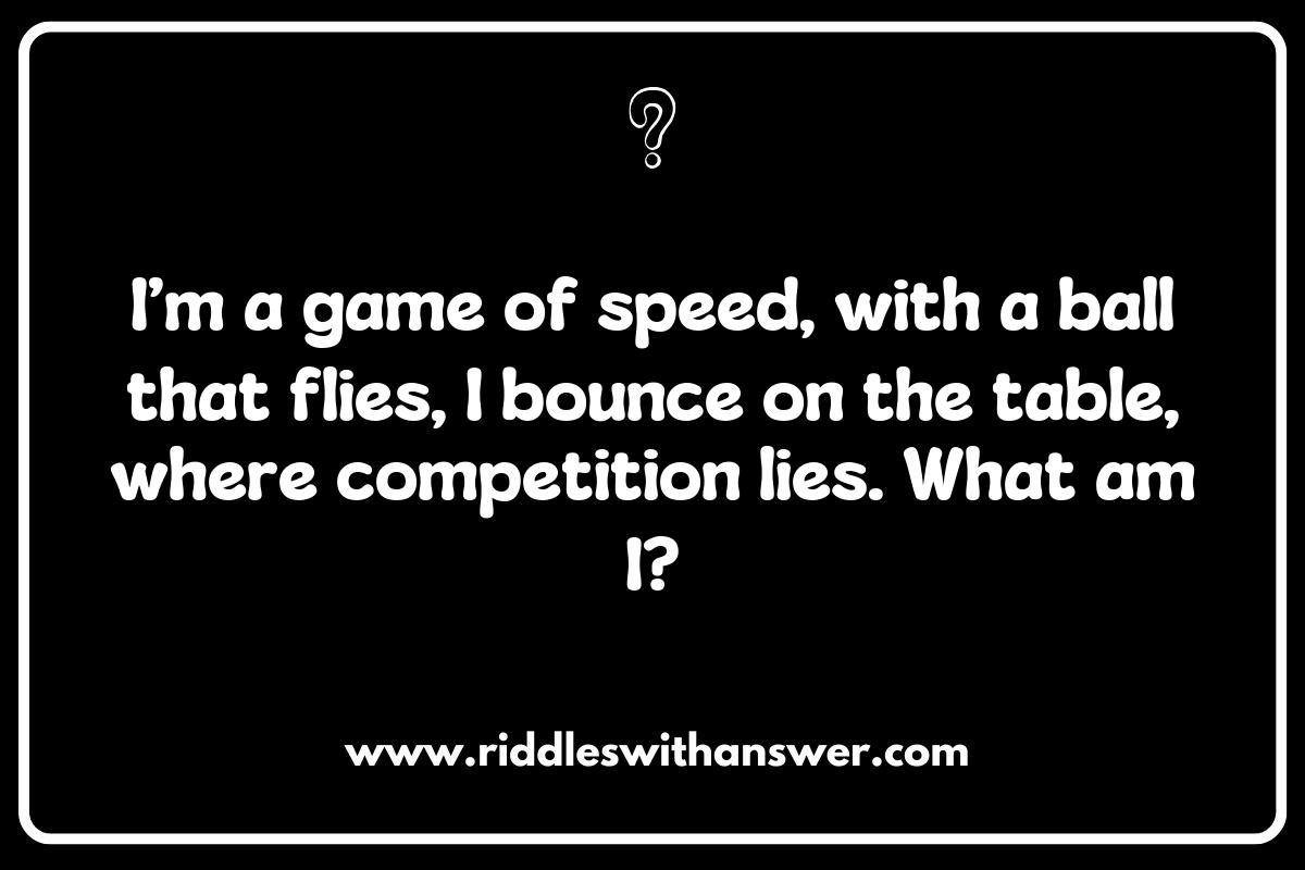 Paddle Power: Unique Table Tennis Riddles for Fans and Enthusiasts Paddle Power: Unique Table Tennis Riddles for Fans and Enthusiasts