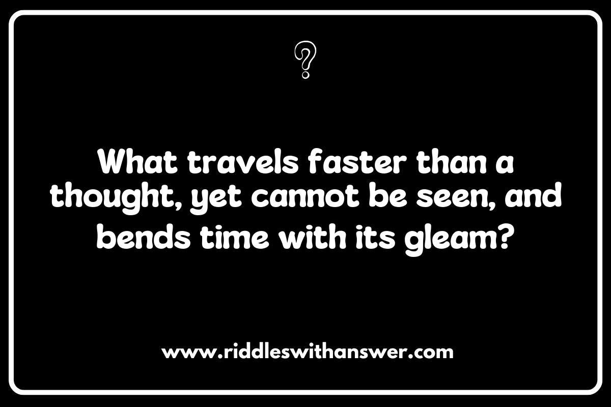 Philosophical Puzzles: Time and the Speed of Light in Riddle Form Philosophical Puzzles: Time and the Speed of Light in Riddle Form