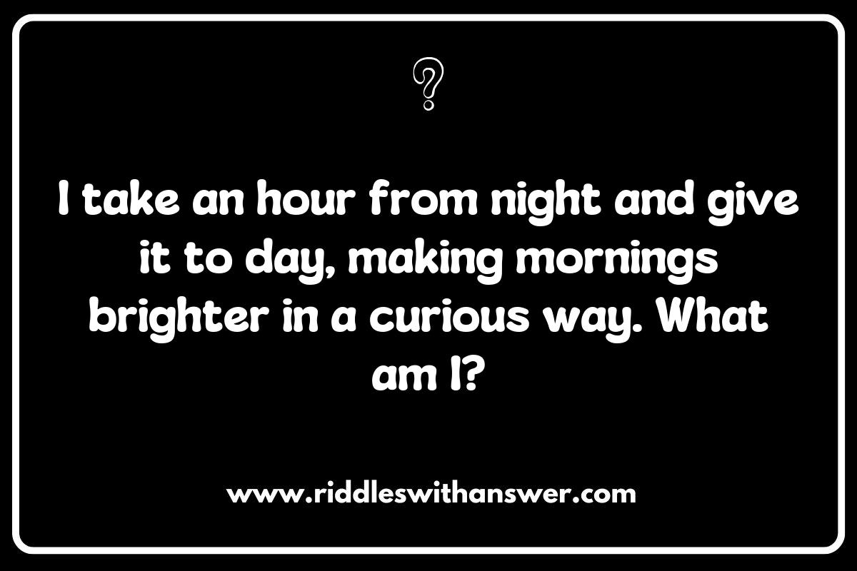 Riddles about Daylight Saving Time: The Impact on Nature and Wildlife Riddles about Daylight Saving Time: The Impact on Nature and Wildlife