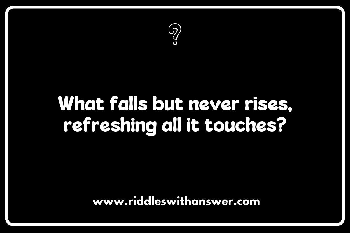 Riddles about Spring Showers: Nature's Playful Quizzes Riddles about Spring Showers: Nature's Playful Quizzes
