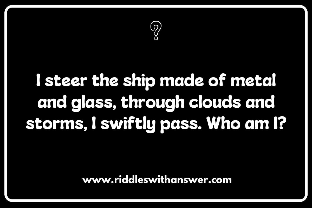 The Role of the Pilot in Fun Riddles and Puzzles The Role of the Pilot in Fun Riddles and Puzzles