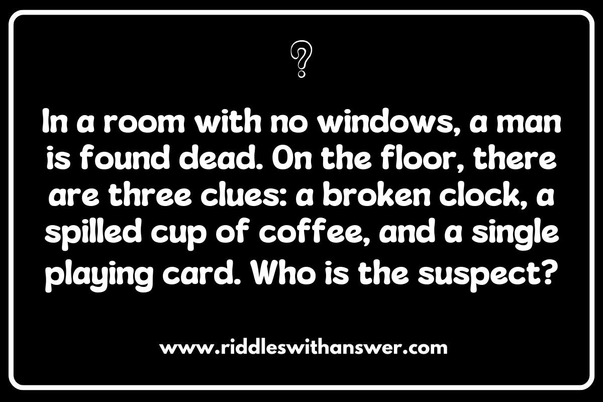 Top 5 Suspects and Alibis Riddles to Challenge Your Detective Skills Top 5 Suspects and Alibis Riddles to Challenge Your Detective Skills