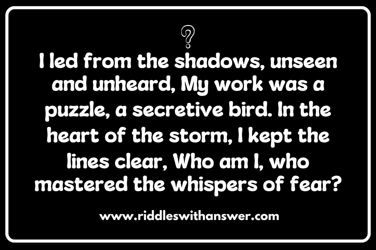Uncovering the Contributions of Unsung World War II Figures with Riddles Uncovering the Contributions of Unsung World War II Figures with Riddles