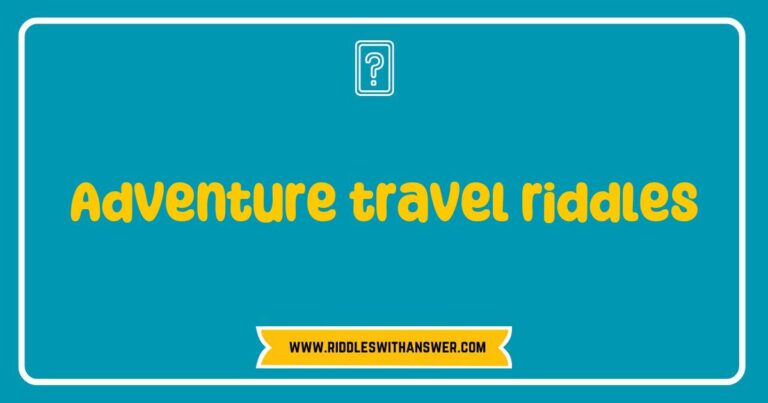 An adventurous traveler standing on a mountain peak, contemplating a scenic view while pondering adventure travel riddles. The image captures the essence of exploration and curiosity, with riddles like 'What has keys but can't open locks?' and 'I travel around the world but never leave the corner; what am I