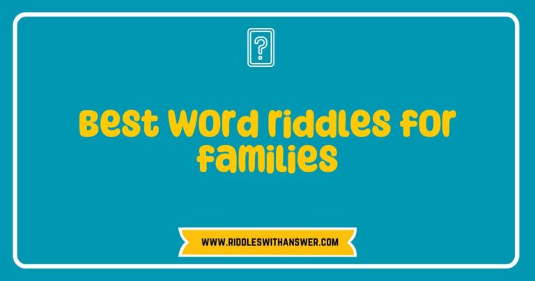 Family gathering enjoying the best word riddles for families, featuring colorful cards with fun brain teasers, laughter, and smiles as they solve clever riddles together, promoting bonding and creativity.