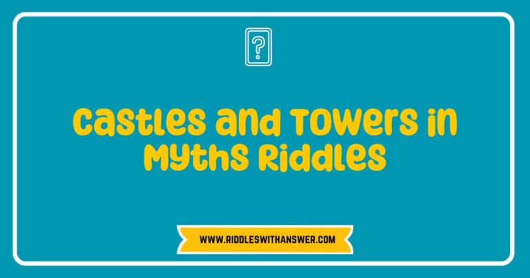 An enchanting illustration of castles and towers in mythical landscapes, featuring riddles inscribed on ancient stone walls, depicting legendary creatures and heroic tales. The image captures the essence of fantasy realms where castles stand tall against the backdrop of a twilight sky, inviting viewers to unravel the mysteries and riddles associated with