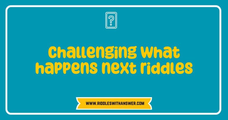 Engaging image of a person pondering over challenging riddles that explore 'what happens next' scenarios, featuring thought-provoking puzzles like 'What has keys but can't open locks?' and 'What comes once in a minute, twice in a moment, but never in a thousand years?' Perfect for those seeking