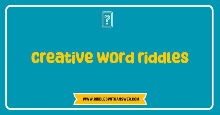 Colorful illustration featuring a collection of creative word riddles, showcasing playful text and whimsical designs. The image includes popular riddles like 'What has keys but can't open locks?' and 'I speak without a mouth and hear without ears. What am I?' perfect for engaging puzzle lovers and enhancing vocabulary