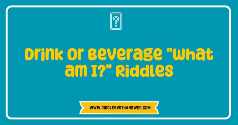 Colorful assortment of beverages for 'Drink or Beverage What am I?' riddles, featuring a glass of orange juice, a soda can, and a steaming cup of coffee. Each drink represents a fun riddle that challenges participants to guess the beverage based on clues related to taste, texture, and