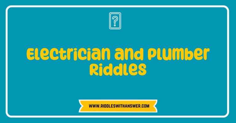 Fun Electrician and Plumber Riddles: A playful illustration featuring a light bulb and a wrench, showcasing clever riddles about electrical work and plumbing challenges. Perfect for enthusiasts of DIY home repair and those seeking laughter in trade-related puzzles.