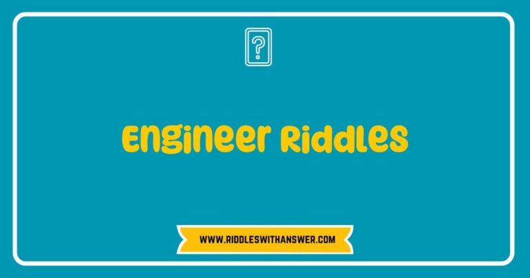 An engineer solving complex riddles, showcasing various engineering tools and blueprints in a bright workspace. The image captures the essence of engineer riddles, featuring thought-provoking questions like 'What has keys but can't open locks?' and 'I can be cracked, made, told, and played. What am