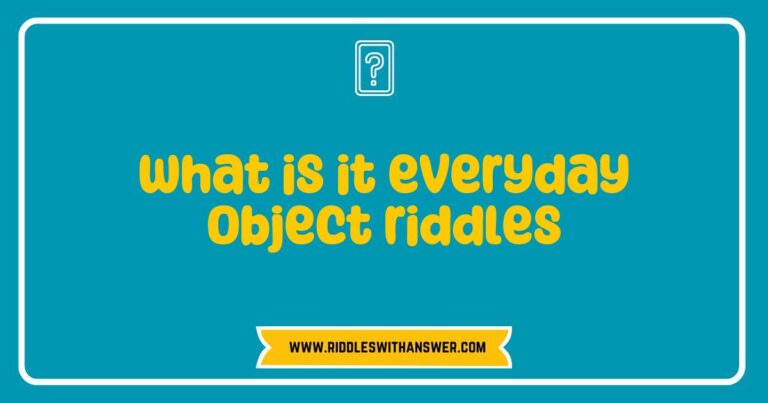 Illustration of a person pondering over everyday object riddles, featuring common riddle examples like 'I have keys but open no locks; what am I?' and 'I can be cracked, made, told, and played; what am I?' The image highlights the engaging nature of riddles that