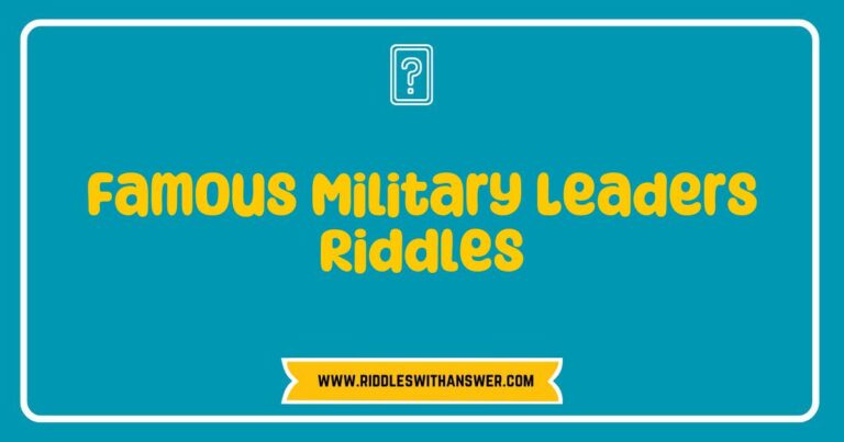 Illustration featuring famous military leaders riddles, showcasing iconic figures like Napoleon and Alexander the Great, with thought-provoking clues and engaging visuals that challenge the viewer's knowledge of history and strategy.