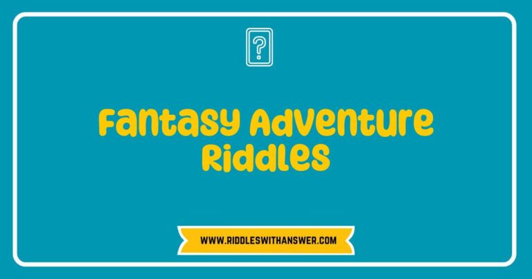 Intriguing illustration of a fantasy adventure scene featuring a mystical forest and a wise old wizard, surrounded by enchanting riddles that challenge brave adventurers. The image captures the essence of 'Fantasy Adventure Riddles' with scrolls inscribed with thought-provoking clues, mythical creatures lurking in the background