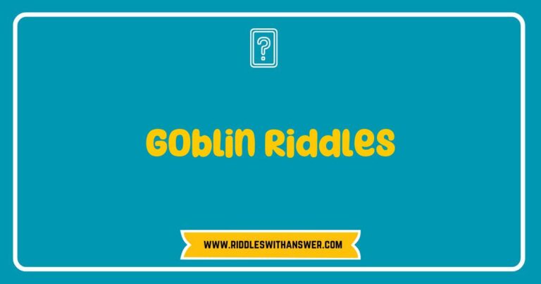 An enchanting illustration of a mischievous goblin surrounded by ancient scrolls filled with whimsical goblin riddles, showcasing phrases like 'What has keys but can't open locks?' and 'I speak without a mouth and hear without ears, what am I?' Perfect for a fantasy-themed riddle collection