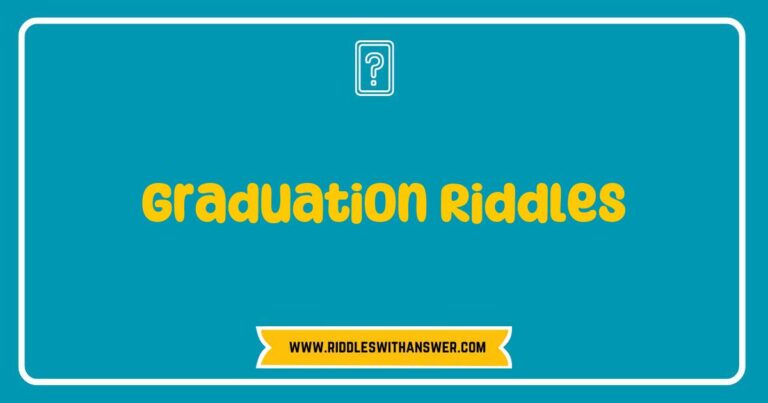 Colorful graduation cap and diploma with a background of confetti, featuring a collection of fun graduation riddles that challenge the mind, such as 'What has a head and a tail but no body?' and 'What do you call a student who graduated from the school of hard knocks?'. Perfect