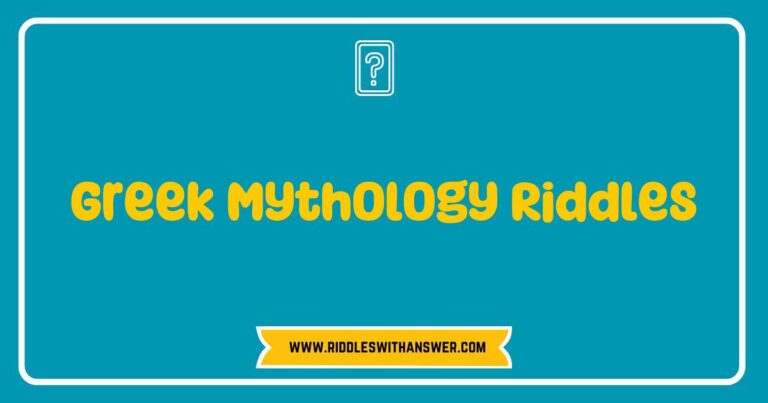An engaging illustration depicting Greek mythology riddles, featuring iconic characters like the Sphinx and Athena, surrounded by ancient Greek symbols. The image showcases riddles inspired by mythological tales, inviting viewers to explore the mysteries of Greek legends and enhance their understanding of mythology through challenging puzzles.