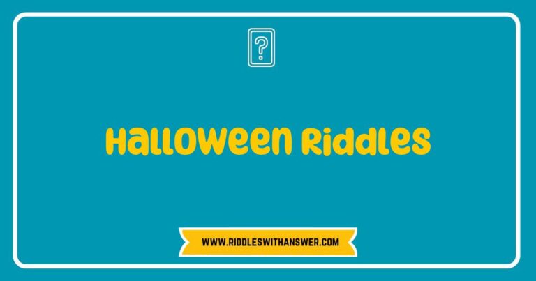 Spooky Halloween riddles displayed on a haunted background, featuring fun brain teasers like 'What has a heart that doesn’t beat?' and 'What room do ghosts avoid?' Perfect for Halloween parties and gatherings, these clever riddles add a festive touch to any spooky celebration.