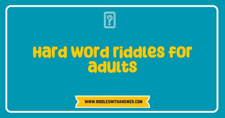Challenging hard word riddles for adults displayed on a chalkboard, featuring brain-teasing phrases and thought-provoking questions that stimulate critical thinking and enhance vocabulary skills. Perfect for puzzle enthusiasts seeking complex riddles to solve with friends or family.