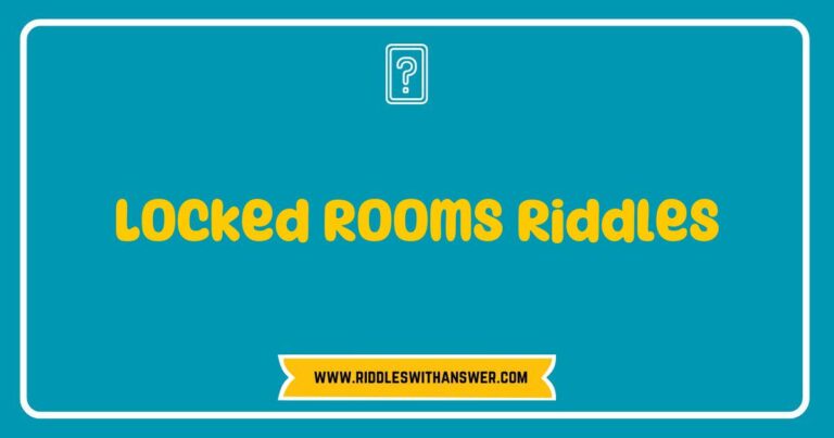 Intriguing locked room riddles displayed on a mysterious escape room backdrop, featuring thought-provoking puzzles like 'The Key to Freedom' and 'The Hidden Clue'. This image captures the essence of locked room challenges, emphasizing brain-teasing scenarios and problem-solving excitement for escape room enthusiasts.