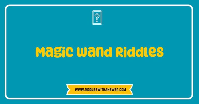 Colorful magic wand surrounded by enchanting sparkles and whimsical illustrations, symbolizing a collection of magic wand riddles. The image features various whimsical elements like stars and fairies, enticing viewers to explore fun and challenging magic-themed riddles that spark creativity and imagination.
