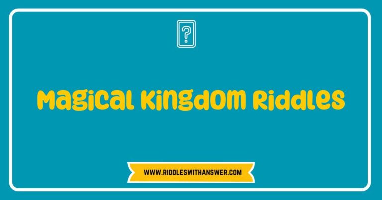Enchanting scene from the Magical Kingdom featuring whimsical characters solving magical riddles. The image showcases a vibrant forest backdrop with a friendly dragon and a wise owl, each presenting clever riddles like 'What has keys but can't open locks?' and 'I speak without a mouth and hear without ears, what
