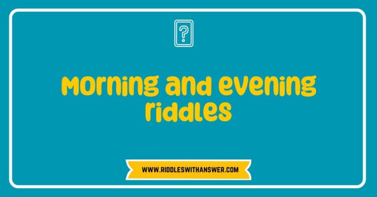 Colorful illustration of a brain teaser book featuring morning and evening riddles, with examples like 'What has keys but can't open locks?' and 'I rise in the morning and set in the evening, what am I?' This image captures the essence of engaging riddles that challenge the mind at different