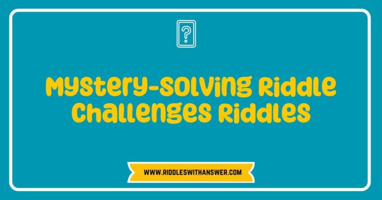 Engaging image of a mystery-solving riddle challenge featuring a group of people brainstorming over a table filled with intriguing riddle cards. The scene showcases participants deep in thought, surrounded by notes and clues as they tackle various fun riddles like 'What has keys but can't open locks?' and 'I