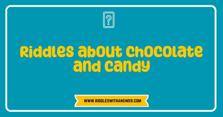 Colorful image of assorted chocolates and candies with a playful riddle about chocolate: 'What melts in your mouth but not in your hand?' - Discover fun riddles about chocolate and candy that delight both kids and adults, perfect for parties or sweet-themed gatherings.