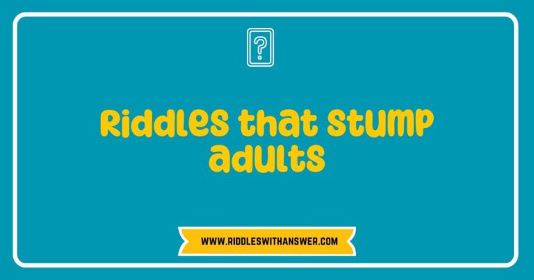 An engaging image featuring a collection of challenging riddles that stump adults, showcasing thought-provoking questions like 'What has keys but can't open locks?' and 'I speak without a mouth and hear without ears. What am I?' This visual captures the essence of brain teasers designed to test adult minds,