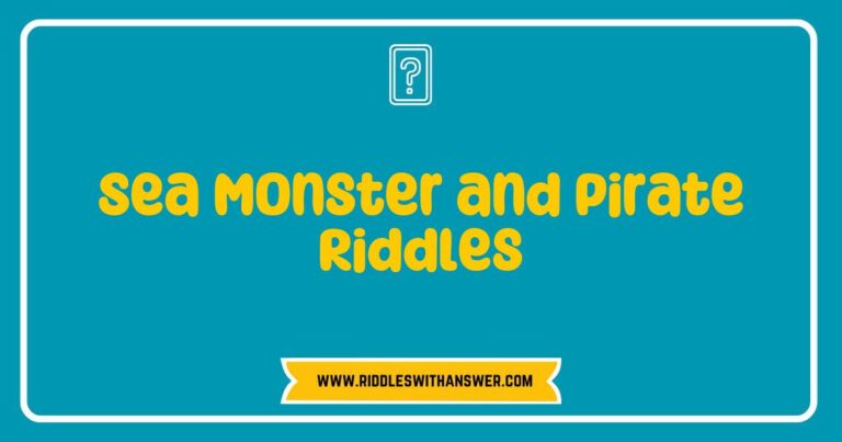 Intriguing illustration of a sea monster entwined with a pirate ship, showcasing a whimsical scene inspired by sea monster and pirate riddles. The vibrant colors and dynamic poses highlight the playful nature of the riddles, inviting viewers to engage in maritime mystery and adventure. Perfect for enthusiasts of nautical folklore