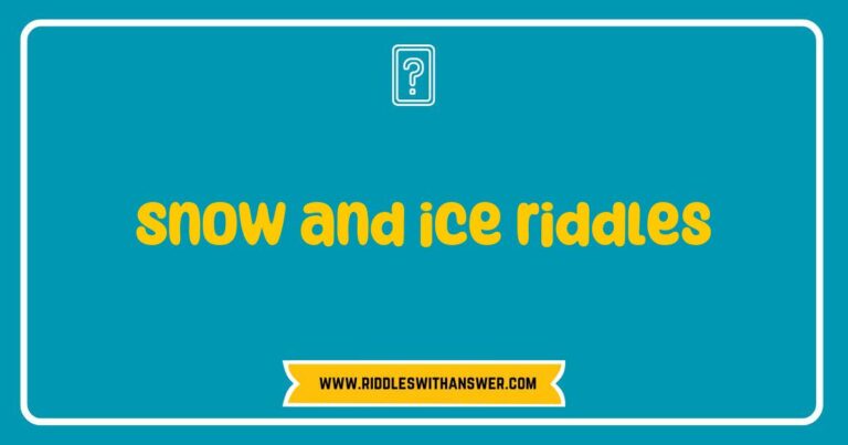Close-up of intricate snowflakes and sparkling ice crystals, illustrating a collection of fun snow and ice riddles like 'What falls but never lands?' and 'I am cold, I am white, and I can turn the world bright. What am I?' Perfect for winter-themed puzzles, these ridd