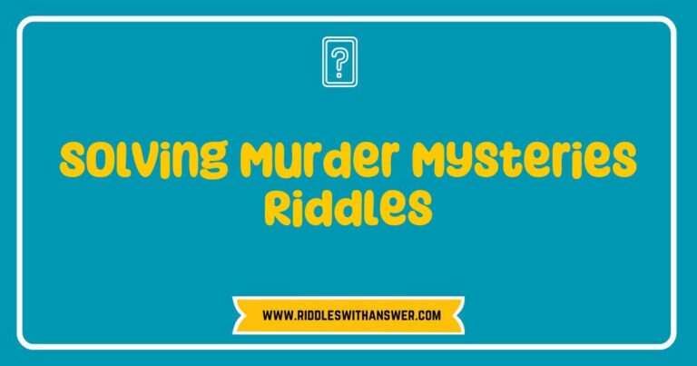 Solving murder mysteries riddles: A captivating scene featuring a detective analyzing clues and evidence, surrounded by enigmatic symbols and question marks, showcasing popular riddles like 'Who committed the crime?' and 'What was the motive?' This image represents the thrill of unraveling complex murder puzzles and engaging in brain