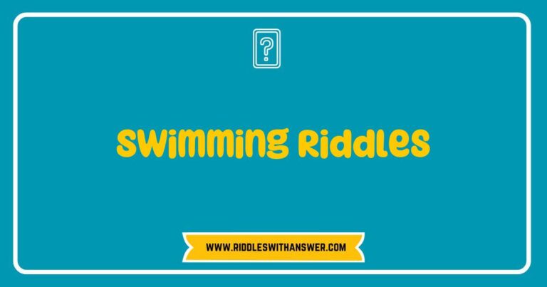 Colorful illustration of children solving swimming riddles, featuring playful aquatic themes and underwater elements. The image showcases kids engaged in a fun learning activity, surrounded by bubbles and fish, emphasizing the joy of swimming riddles that enhance creativity and critical thinking skills.