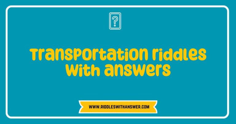 Colorful illustration of transportation riddles with answers, featuring a train, airplane, and bicycle. The image showcases engaging riddles about different modes of transport, designed to challenge and entertain. Perfect for children and adults alike, this visual representation highlights fun facts about vehicles while encouraging critical thinking and problem-solving