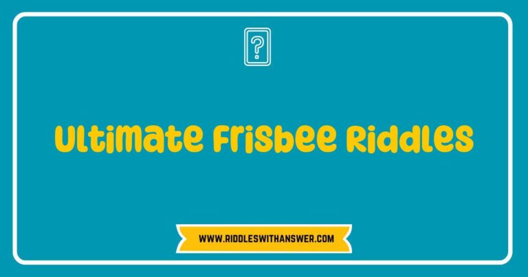 Ultimate Frisbee Riddles: A playful image featuring a colorful Frisbee soaring above a grassy field, surrounded by players laughing and enjoying the game while pondering fun riddles related to Ultimate Frisbee skills, teamwork, and strategy. Discover engaging Ultimate Frisbee riddles that challenge your mind and enhance