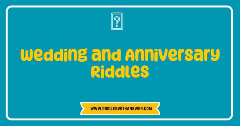 Engaging Wedding and Anniversary Riddles displayed on a beautifully decorated table, featuring whimsical decorations and elegant floral arrangements. The image showcases a collection of fun riddles for weddings and anniversaries, inviting guests to solve playful challenges that celebrate love and togetherness.