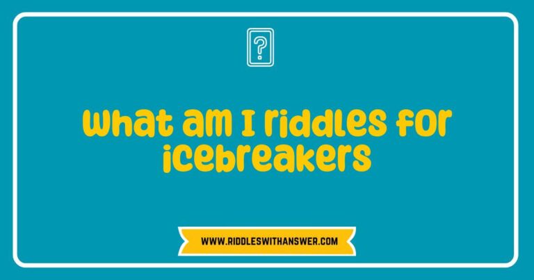 An engaging collection of 'What am I?' riddles for icebreakers, featuring colorful illustrations of various objects and animals, designed to spark conversation and laughter. Perfect for parties, team-building events, and social gatherings, these fun and thought-provoking riddles encourage creativity and connection among participants.