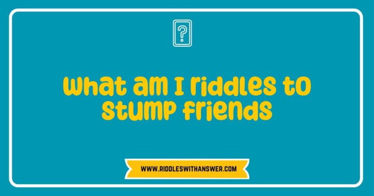 An engaging image featuring a group of friends laughing while solving 'What am I' riddles to stump each other. The scene captures a fun game night atmosphere with various riddle cards displayed, showcasing clever and challenging riddles like 'I speak without a mouth and hear without ears. What am I